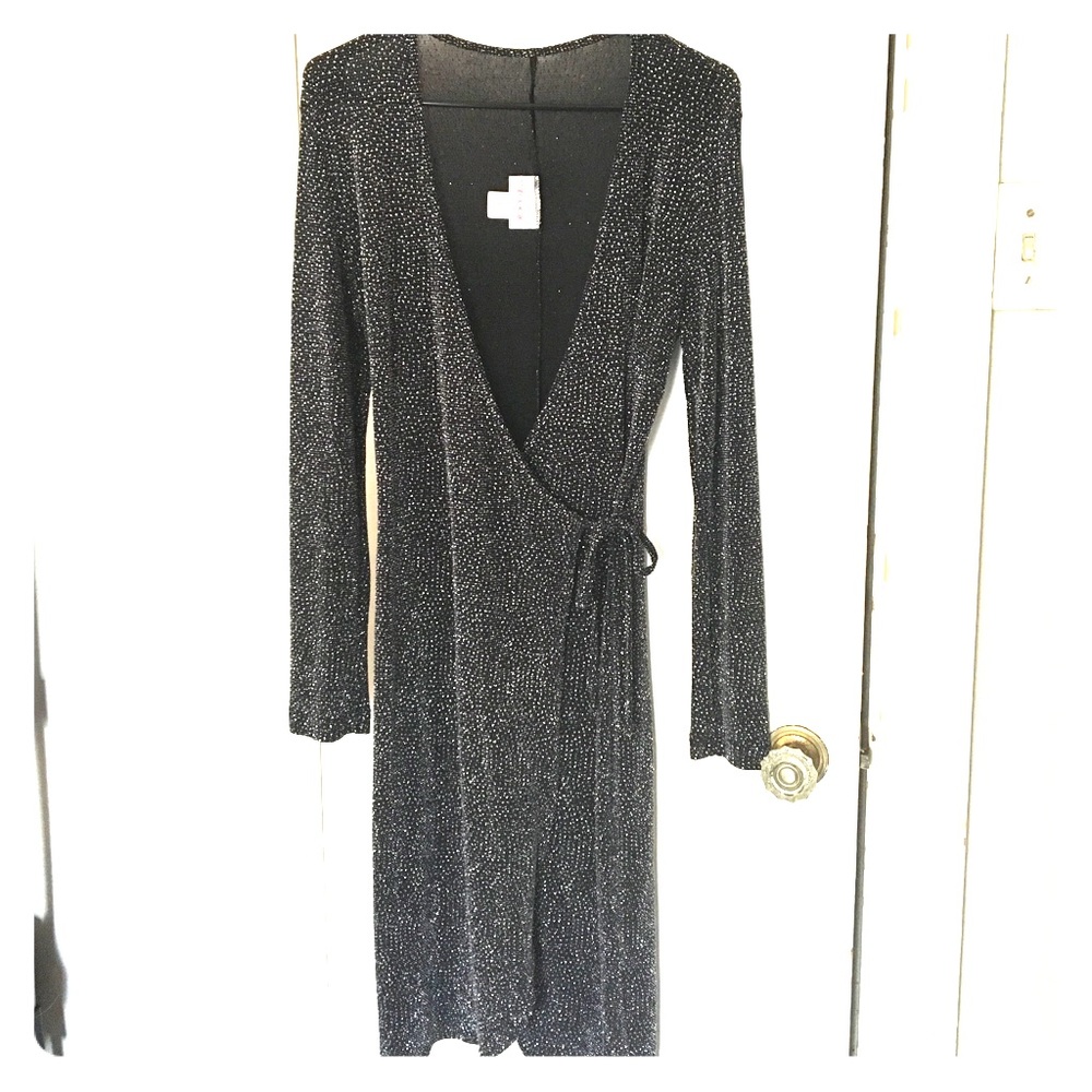 Vintage sparkly wrap party dress